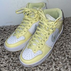 Nike Dunk High up rebel yellow sneakers